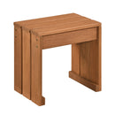 Outdoor Garden Bench Single Person Patio Backless Bench with Solid Wooden Frame by LJGDeals