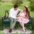 Outdoor Garden Bench with Sponge-Padded Cushion-Brown by LJGDeals
