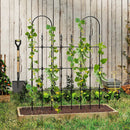 58 x 73 Inch Outdoor Garden Rose Arch Trellis for Climbing Plants by DirectDeals