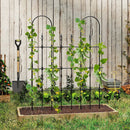 58 x 73 Inch Outdoor Garden Rose Arch Trellis for Climbing Plants by LJGDeals