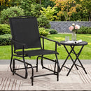 Outdoor Glider Chair with Metal Frame and Armrests by DirectDeals