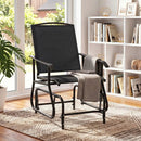 Outdoor Glider Chair with Metal Frame and Armrests by LJGDeals