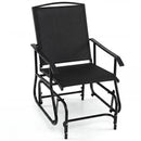 Outdoor Glider Chair with Metal Frame and Armrests by LJGDeals