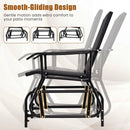 Outdoor Glider Chair with Metal Frame and Armrests by LJGDeals
