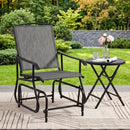 Outdoor Glider Chair with Metal Frame and Armrests by DirectDeals