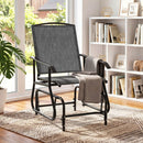 Outdoor Glider Chair with Metal Frame and Armrests by LJGDeals