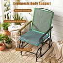 Outdoor Glider Chair with Metal Frame and Armrests by DirectDeals