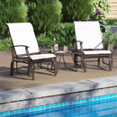 Outdoor Glider Chairs Set of 2 with Ergonomic Backrest and Seat by LJGDeals