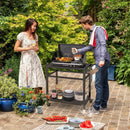Double-Shelf Movable BBQ Cart with 4 Lockable Wheels by LJGDeals