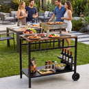 Outdoor Grill Cart with Stainless Steel Top and Storage by LJGDeals