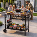 Outdoor Grill Cart with Stainless Steel Top and Storage by LJGDeals