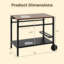 Outdoor Grill Cart with Stainless Steel Top and Storage by LJGDeals