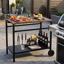 Outdoor Grill Cart with Stainless Steel Top and Storage by LJGDeals