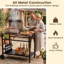 Outdoor Grill Cart with Stainless Steel Top and Storage by LJGDeals