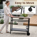 Outdoor Grill Cart with Stainless Steel Top and Storage by LJGDeals