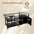 Outdoor Grill Cart with Stainless Steel Tabletop & Cabinet by LJGDeals