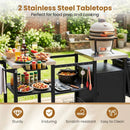 Outdoor Grill Cart with Stainless Steel Tabletop & Cabinet by LJGDeals