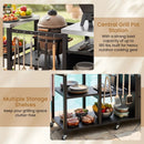 Outdoor Grill Cart with Stainless Steel Tabletop & Cabinet by LJGDeals