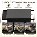 Outdoor Grill Cart with Stainless Steel Top & Storage Cabinet
