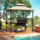 Outdoor Side Table with LED Warm Light and Tempered Glass Top by DirectDeals