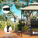 8 x 5 Feet Outdoor Grill Gazebo with 2 Side Shelves and 10 Hooks by LJGDeals