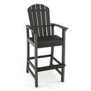 30 Inches Counter Height Outdoor HDPE Bar Stool with Armrests and Footrest by LJGDeals