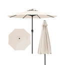 Outdoor Heavy Duty Market Umbrella with Crank Handle and 8 Sturdy Ribs by LJGDeals