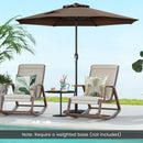Outdoor Heavy Duty Market Umbrella with Crank Handle and 8 Sturdy Ribs by LJGDeals