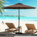 Outdoor Heavy Duty Market Umbrella with Crank Handle and 8 Sturdy Ribs by LJGDeals