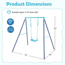 Outdoor Heavy Duty Metal Toddler Swing Set with Stand by LJGDeals
