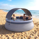 Inflatable Pool with Sunshade Canopy for Outdoor Use by LJGDeals