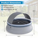 Inflatable Pool with Sunshade Canopy for Outdoor Use by LJGDeals