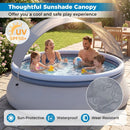 Inflatable Pool with Sunshade Canopy for Outdoor Use by LJGDeals