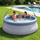 Inflatable Pool with Sunshade Canopy for Outdoor Use by LJGDeals