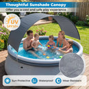 Inflatable Pool with Sunshade Canopy for Outdoor Use by DirectDeals