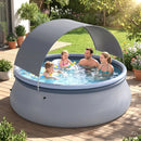 Inflatable Pool with Sunshade Canopy for Outdoor Use by LJGDeals