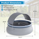 Inflatable Pool with Sunshade Canopy for Outdoor Use by LJGDeals