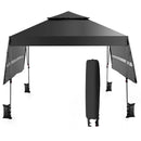 10 x 17.6 Feet Outdoor Instant Pop-up Canopy Tent with Dual Half Awnings-Blue by DirectDeals