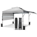 10 x 17.6 Feet Outdoor Instant Pop-up Canopy Tent with Dual Half Awnings-Blue by DirectDeals