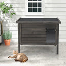 Outdoor Insulated Cat House with All-Round Foam Insulated for Winter-Gray by LJGDeals