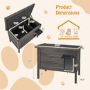 Outdoor Insulated Cat House with All-Round Foam Insulated for Winter-Gray by LJGDeals