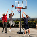 3.3-7 Feet Portable Adjustable Outdoor Kids Basketball Hoop Goal System