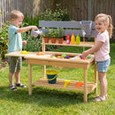 Outdoor Kids Mud Kitchen with Extended Tabletop and Water Tank