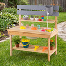 Outdoor Kids Mud Kitchen with Extended Tabletop and Water Tank