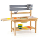 Outdoor Kids Mud Kitchen with Extended Tabletop and Water Tank