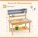 Outdoor Kids Mud Kitchen with Extended Tabletop and Water Tank by DirectDeals