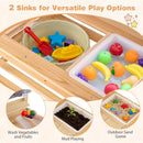 Outdoor Kids Mud Kitchen with Extended Tabletop and Water Tank
