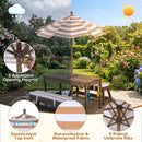 Kids Wooden Picnic Table Set with Umbrella and Sand Boxes by LJGDeals