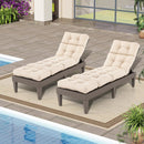 Outdoor Lounge Chaise Cushion 73"x22" with High Back String Ties by LJGDeals