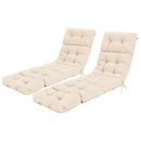 Outdoor Lounge Chaise Cushion 73"x22" with High Back String Ties by LJGDeals